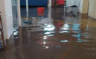 Basement with boiler, cabinets and washing machine completely flooded in Jacksonville, FL